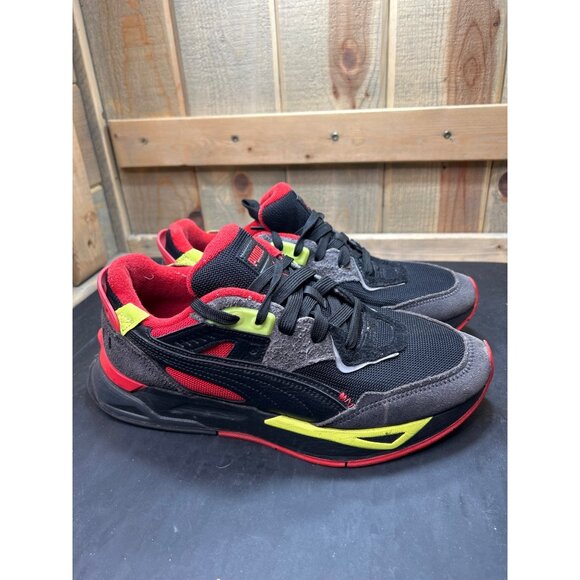 Mens Puma Mirage Sport "Alert" Sneakers Size 9 Black/Red - Picture 1 of 9